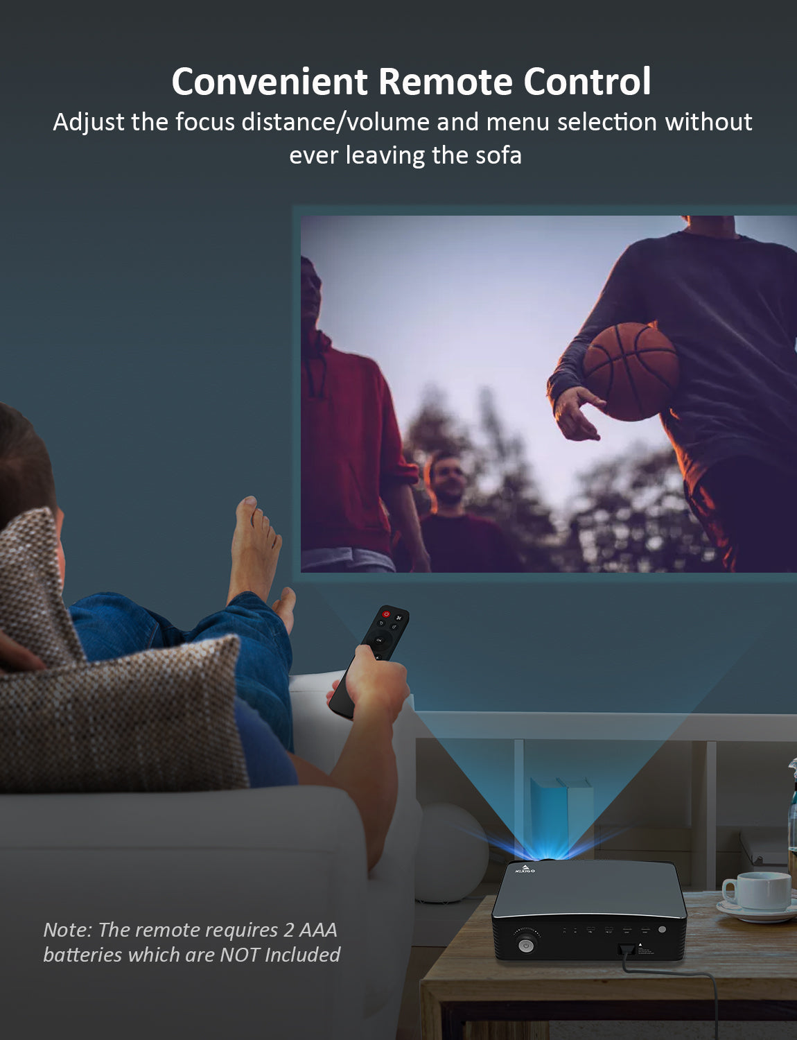NexiGo Replacement Remote Control for PJ20 Projector - Compatible with PJ20 Projector Models | Wireless Remote for Easy Operation | Perfect for Home Theater, Classroom, and Office Presentations