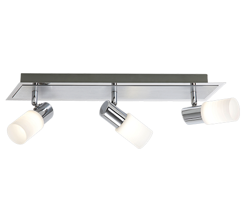 Clapton 3Lt Bar Spotlight Chrome - Modern LED Wall Sconce for Home, Restaurant & Bar Lighting - Perfect for Living Room, Bedroom, and Commercial Spaces