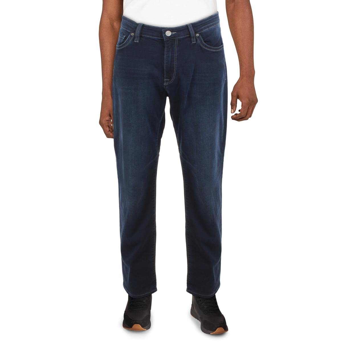 Heritage Men's Charisma Comfort Rise Relaxed Straight Leg Jeans - 34 Inch Waist | Classic Fit Denim Pants for Casual Wear & Everyday Comfort