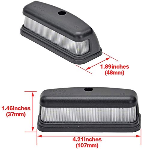 LED License Plate Light Bulbs - OEM Fit for Land Rover Defender 90 & 110 (1990-2016) - Bright White Rear Tail Lights for Enhanced Visibility & Style | Perfect for Off-Roading, Night Driving & Vehicle Customization