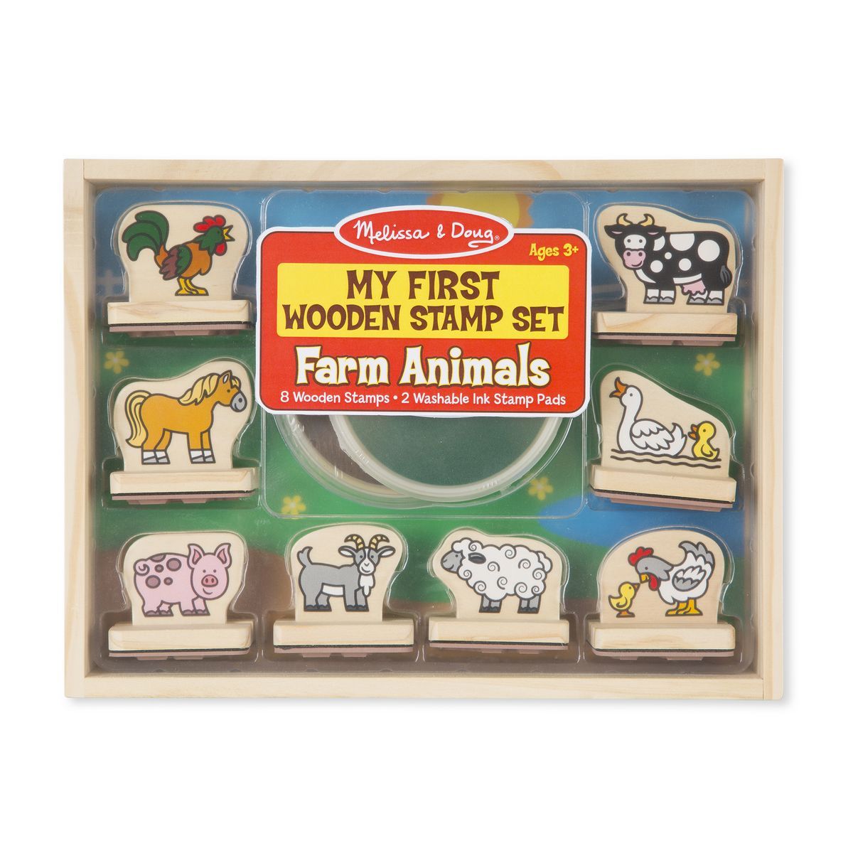 M&D My First Stamp Set - Farm Animals Stamps for Kids, Educational Toy for Toddlers, Perfect for Arts & Crafts, DIY Projects, and Early Learning Activities