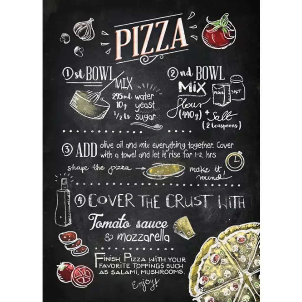 Nordic Burger Pizza Snack Wall Art Canvas Print - 21x30cm Aesthetic Poster for Restaurant, Hotel & Kitchen Decor | Perfect for Dining Room, Cafe & Fast Food Shop Decoration