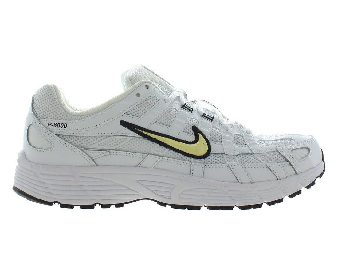 Nike P-6000 TRK 3 Unisex Running Shoes - Size 11.5 - White/Lemon Chiffon/Black-White - Lightweight Cushioned Sneakers for Men & Women - Perfect for Jogging, Gym Workouts & Casual Wear