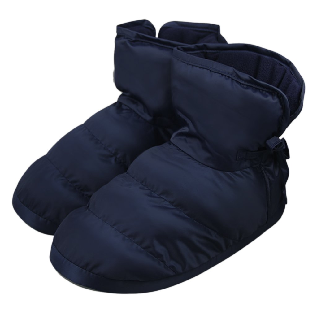 Unisex Thermal Down Slippers - Winter Warm Fleece-Lined Indoor/Outdoor Booties with Ankle Support - Cozy Snow Boots for Men & Women - Perfect for Home, Office & Cold Weather Activities