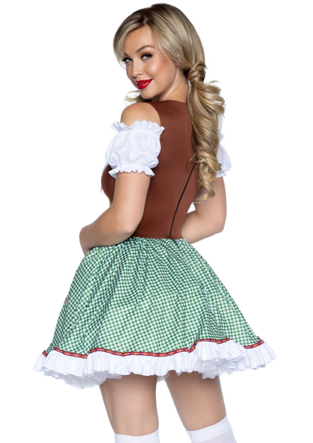 Leg Avenue Women's Oktoberfest Costume Dress - German Beer Festival Outfit with Floral Embroidery & Lace Trim | Perfect for Halloween, Cosplay, and Themed Parties