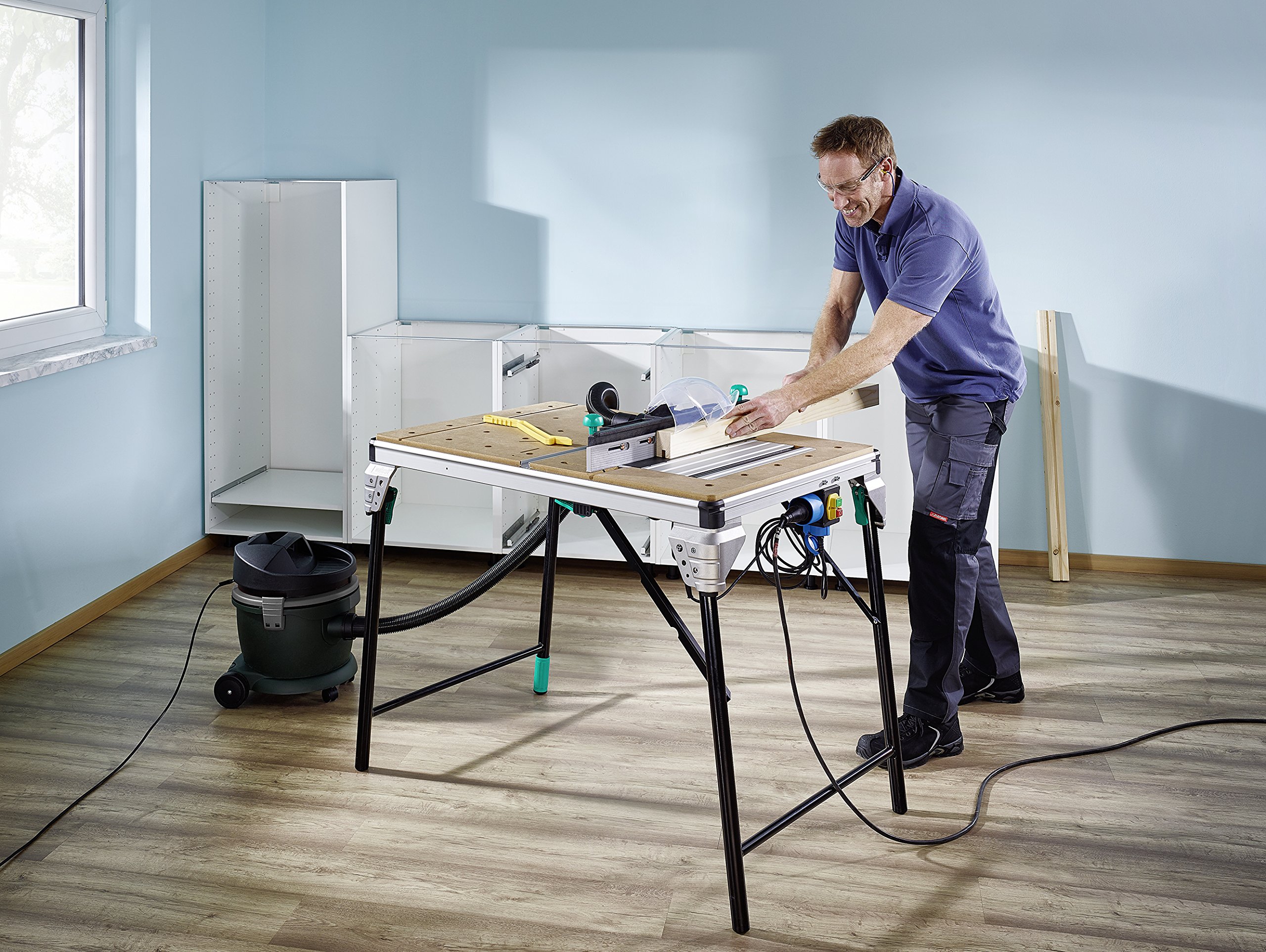 MASTER Cut 2500 Professional Saw Table & Workstation - Heavy Duty Woodworking Bench for DIY Projects & Home Workshops