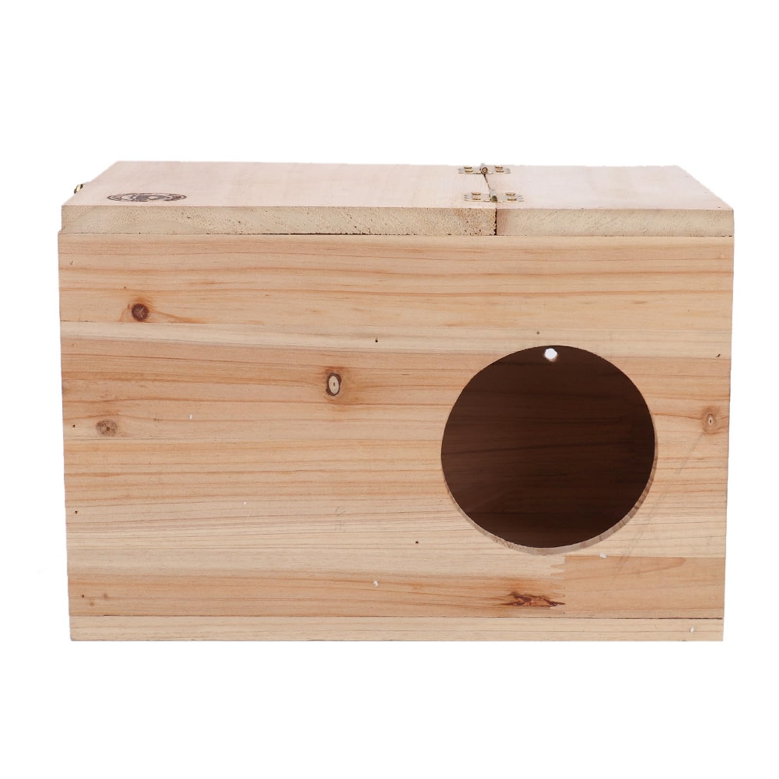 Wooden Squirrel Nesting Box - Natural Habitat House for Chinchillas, Hamsters & Small Animals | Weatherproof Outdoor/Indoor Breeding Shelter for Mating & Raising Babies (Perfect for Backyards, Gardens & Pet Cages)