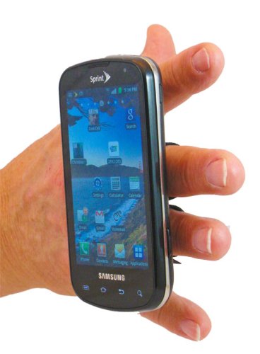 2-Loop Phone Grip Holder - Small & Compact - Black - Perfect for One-Handed Use While Driving, Shopping, or Taking Selfies