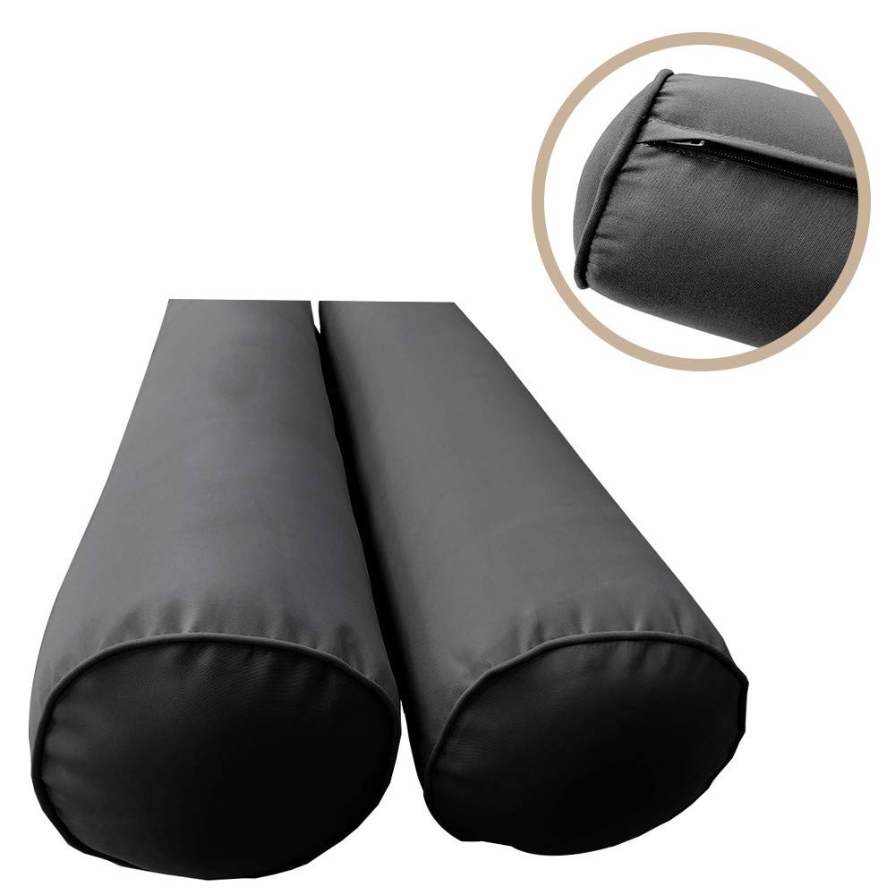 5PC Pipe Outdoor Daybed Mattress Cushion Set with Bolster Pillows - Crib Size AD003 | Perfect for Patio, Poolside, and Garden Lounging
