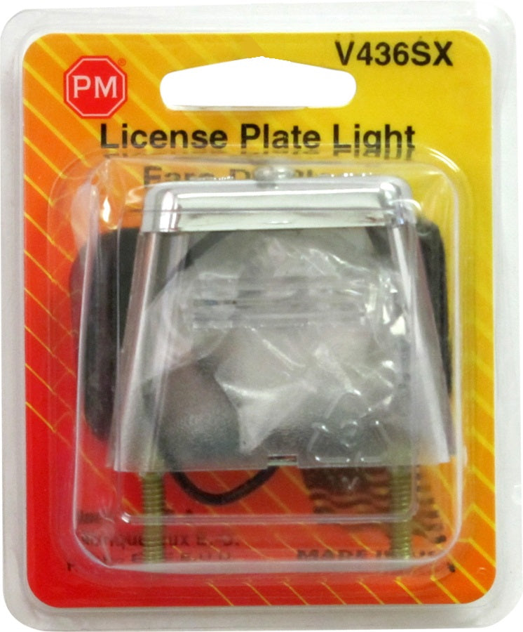 PM V436SX Clear Chrome License Plate Lights - 6 Pack Stud Mount LED Bulbs for Cars, Trucks & SUVs - Waterproof & Durable for Night Driving & Parking Safety