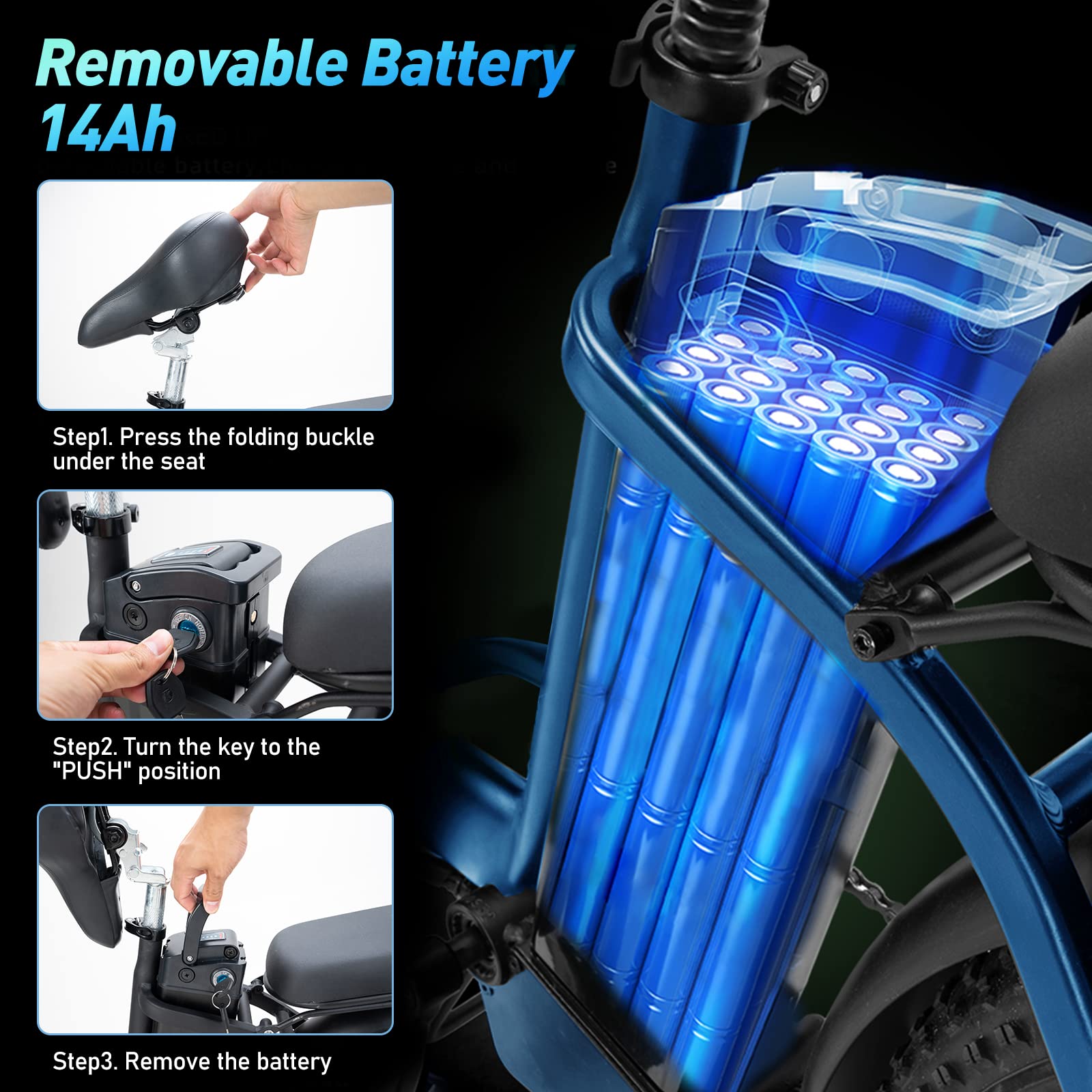 HITWAY 750W 20MPH Folding Electric Bike for Adults - 20