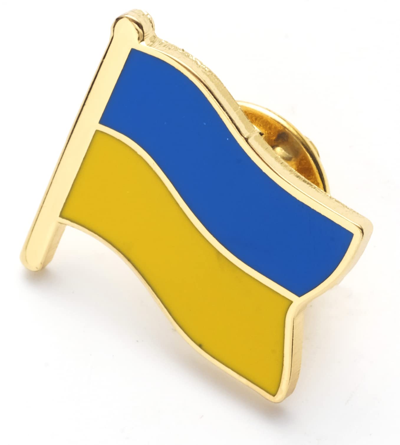2 Pcs Ukrainian Flag Brooch Pin Set - Ukraine Flag Circle Badge with Rune Pattern - Round Chest Pin for Lapel, Jacket & Backpack - Patriotic Gift & Accessory for Support Ukraine