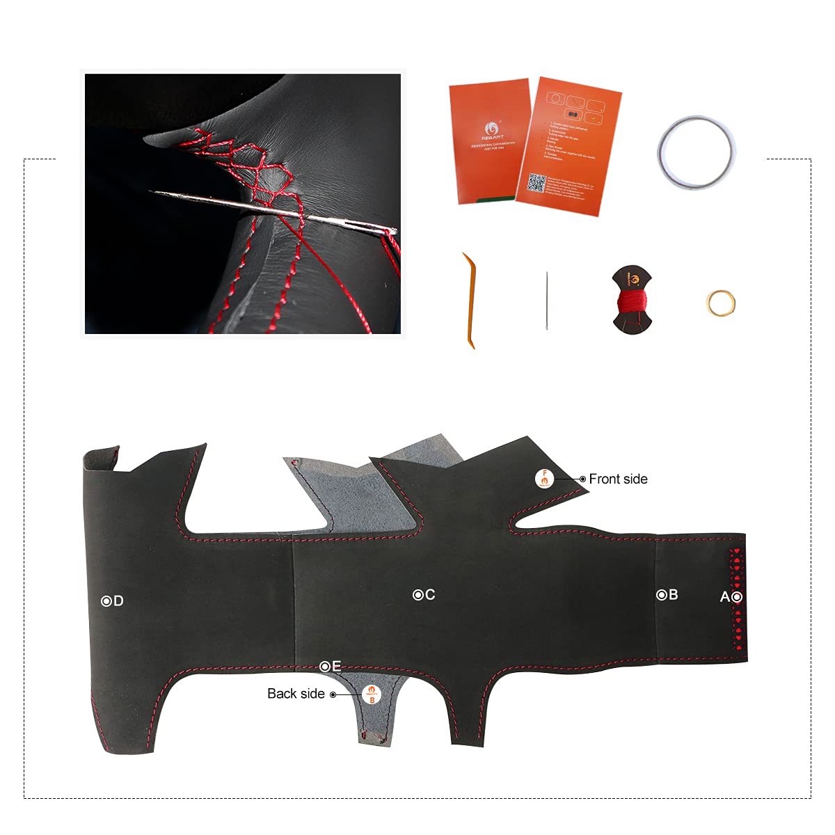 MEWANT Steering Wheel Cover for Honda & Acura - Driving Comfort