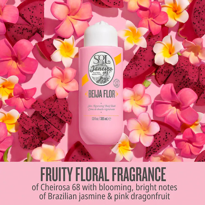Beija Flor™ Vegan Renewing Body Wash by Sol de Janeiro - Hydrating & Nourishing for Soft, Glowing Skin | Perfect for Daily Shower & Spa-Like Self-Care at Home