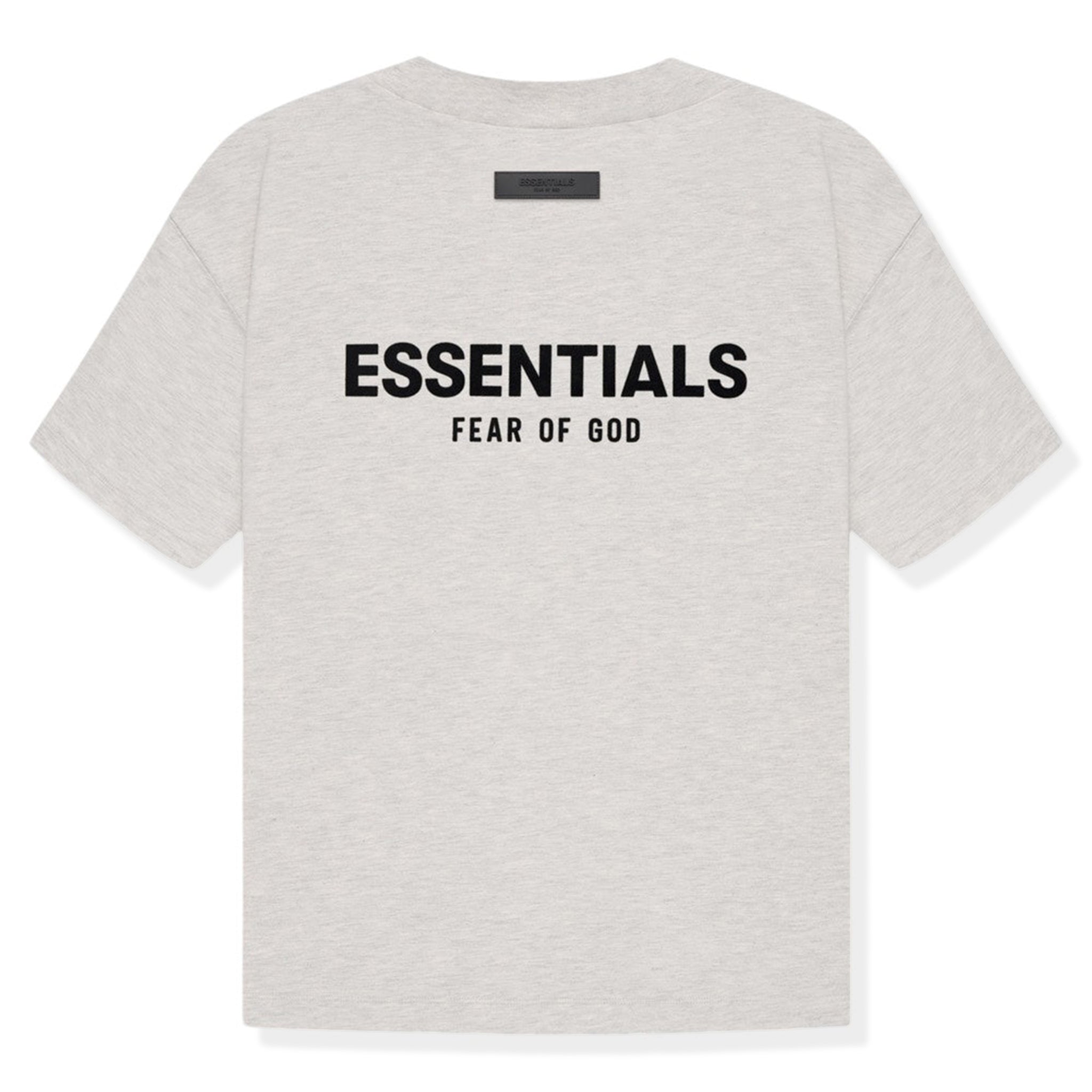 Fear of God Essentials Light Oatmeal T-Shirt for Men - Soft Cotton Crewneck Tee (SS22 Collection) - Perfect for Casual Wear, Street Style & Everyday Outfits