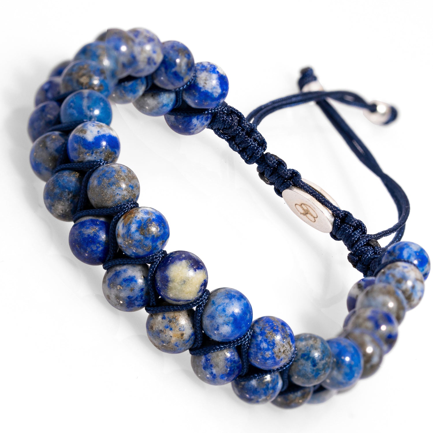 Lapis Lazuli Stone Two Row Beaded Woven Bracelet for Women - Handmade Bohemian Jewelry for Meditation, Yoga & Spiritual Healing