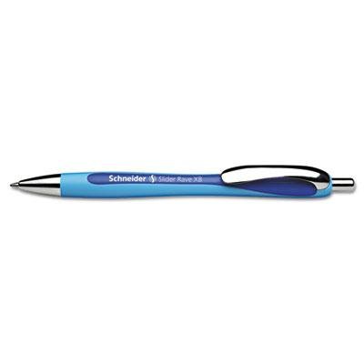 6 Pack Schneider Rave Ballpoint Pens - 1.4mm Medium Point Blue Ink Refillable Pens for Office, School & Everyday Writing | Smooth Writing Gel Pens for Notes, Journaling & Professional Use