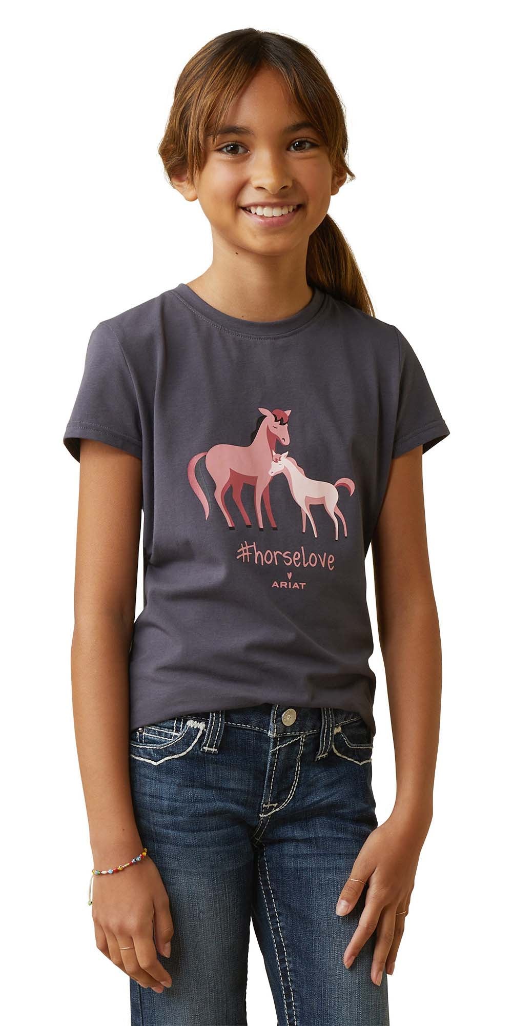 Ariat Girls Horse Love T-Shirt - Comfortable & Stylish Riding Shirt for Equestrian & Casual Wear