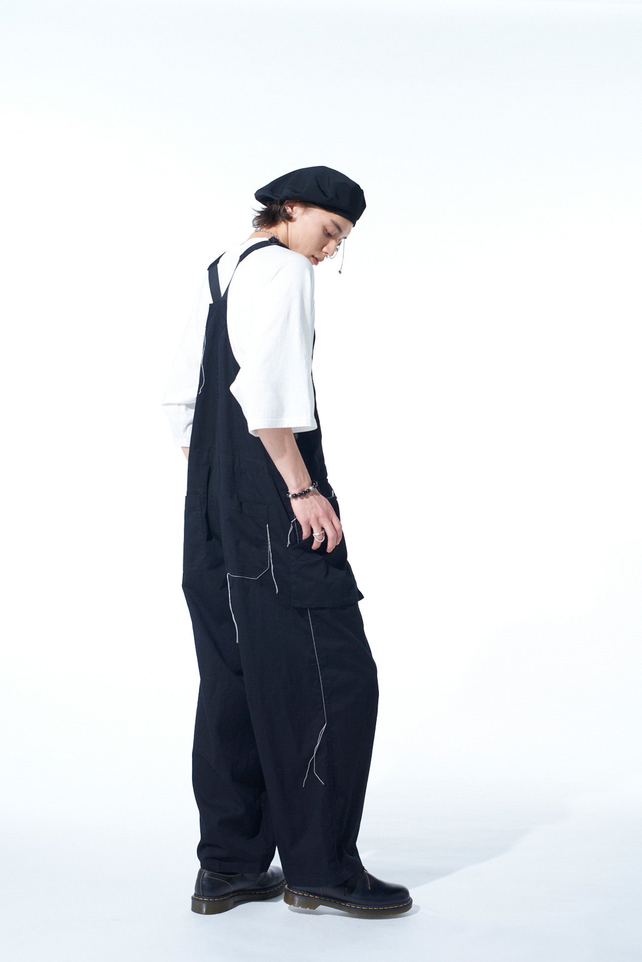 Stylish Cotton Twill Overalls with Color Stitching - Perfect for Casual Wear, Work & Outdoor Activities