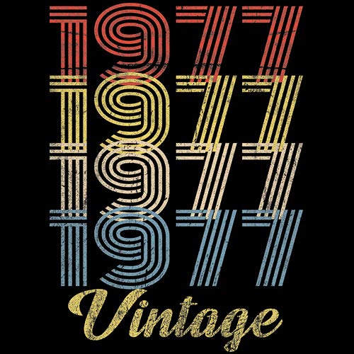 Vintage 1977 Retro 48th Birthday T-Shirt for Women - Perfect 48th Birthday Gift Idea - Great for Birthday Parties & Celebrations