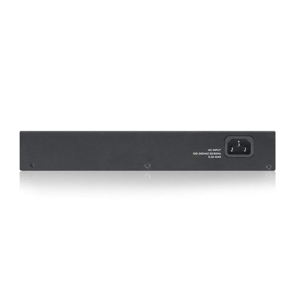 Zyxel 24-Port Gigabit Ethernet Unmanaged Switch - Fanless Design, Plug-and-Play, Desktop/Rack Mount | Ideal for Home Office, Small Business & Gaming Setup [GS1100-24E-GB0101F]
