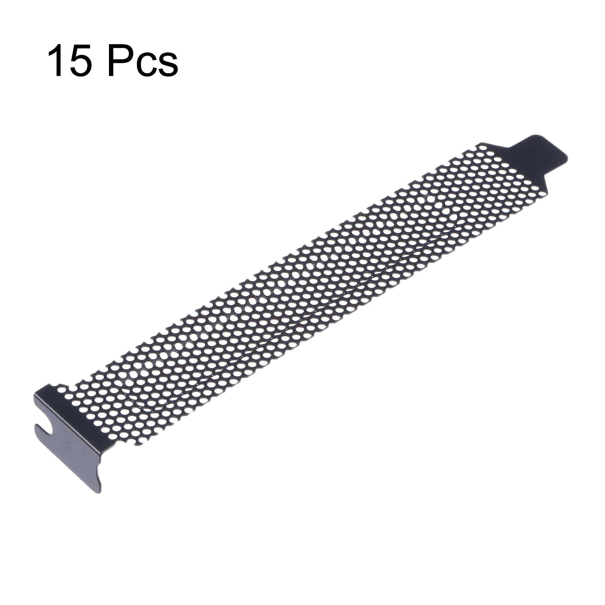 uxcell 15pcs Black PCI Slot Covers with Screws - Dustproof PC Case Ventilation Covers for Better Airflow & Cooling | Perfect for Gaming PCs, Workstations & Server Racks