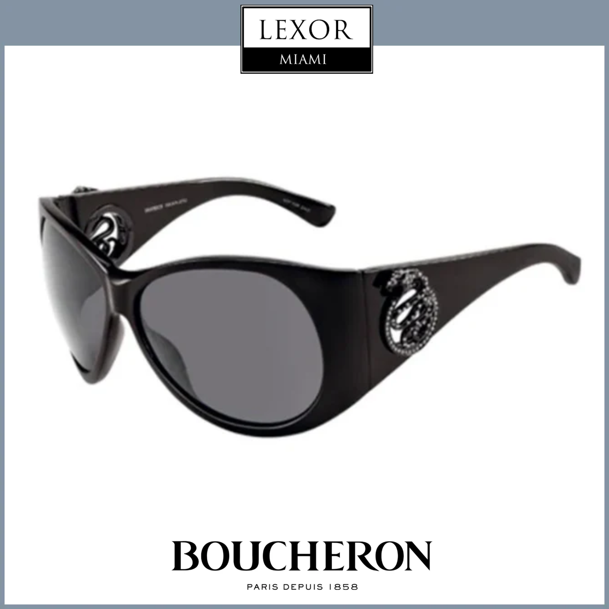 Boucheron BOU77/S 584 BN Women's Designer Sunglasses - UV Protection, Polarized Lenses for Outdoor Activities, Beach, and Driving