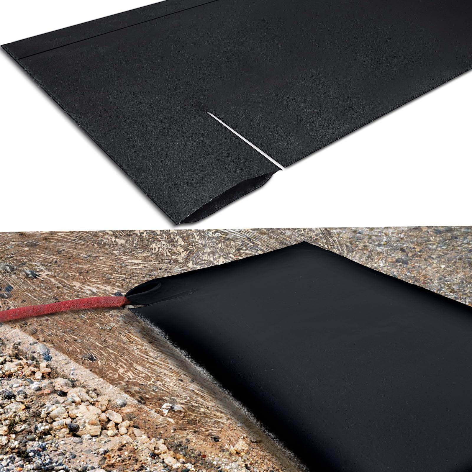 **5x10 ft Non-Woven Geotextile Silt Filter Bags for Dewatering, Oil Sludge & Sediment Control - Heavy-Duty Construction & Industrial Use**    *(Perfect for Construction Sites, Oil Spill Cleanup, Erosion Control & Water Filtration Projects)*