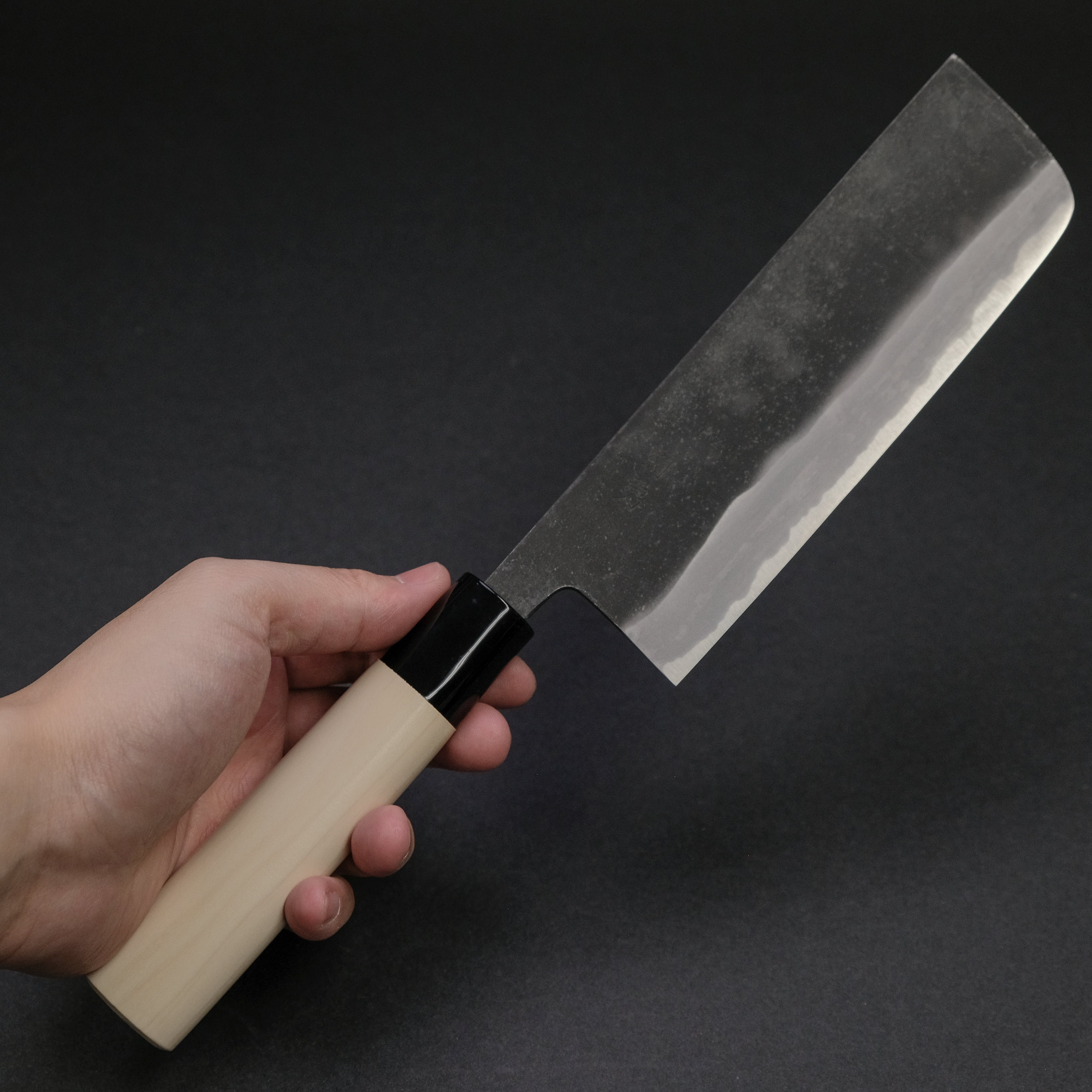 Premium Japanese Nakiri Knife 165mm - Morihei Kikuyu White #2 Kurouchi with Poplar Handle - Perfect for Vegetable Chopping, Sushi Prep & Asian Cuisine