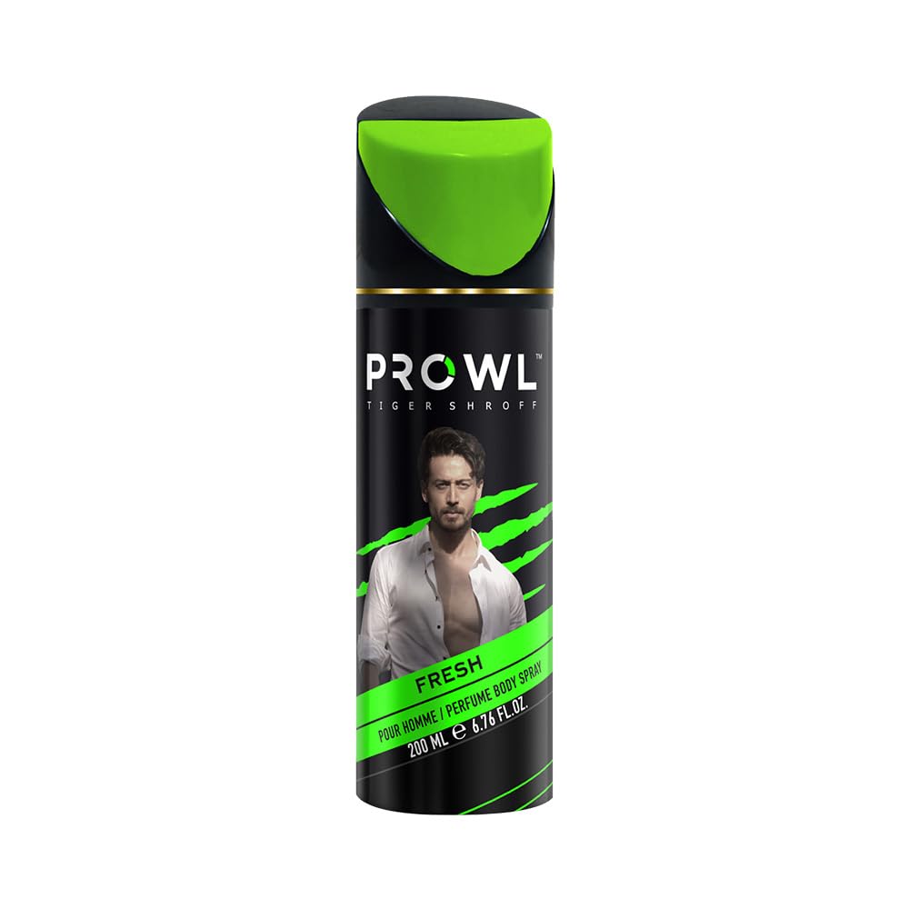Prowl by Tiger Shroff Long-Lasting Men's Body Spray & Deodorant - 200ml | Fresh Fragrance for All-Day Confidence | Gym, Work & Night Out Essential