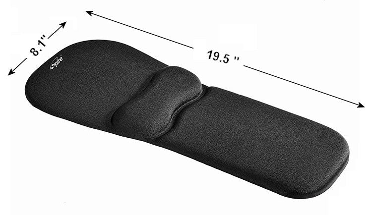 Ergonomic Spire Padded Wrist Rest & Mouse Pad SP MP04 - Comfortable Support for Computer Work, Gaming, and Office Use