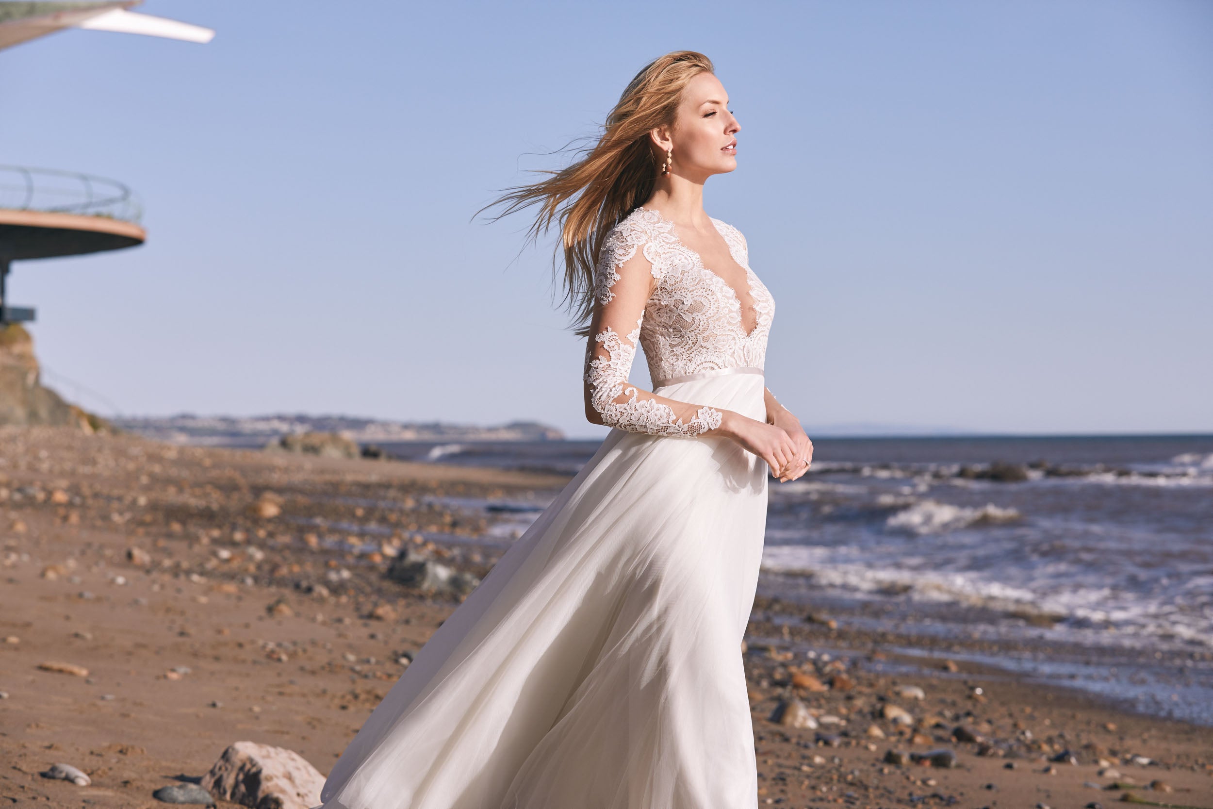 Wtoo Camden 13701 Lace Wedding Dress with Long Sleeves - Elegant A-Line Bridal Gown for Church Ceremony & Formal Wedding Reception