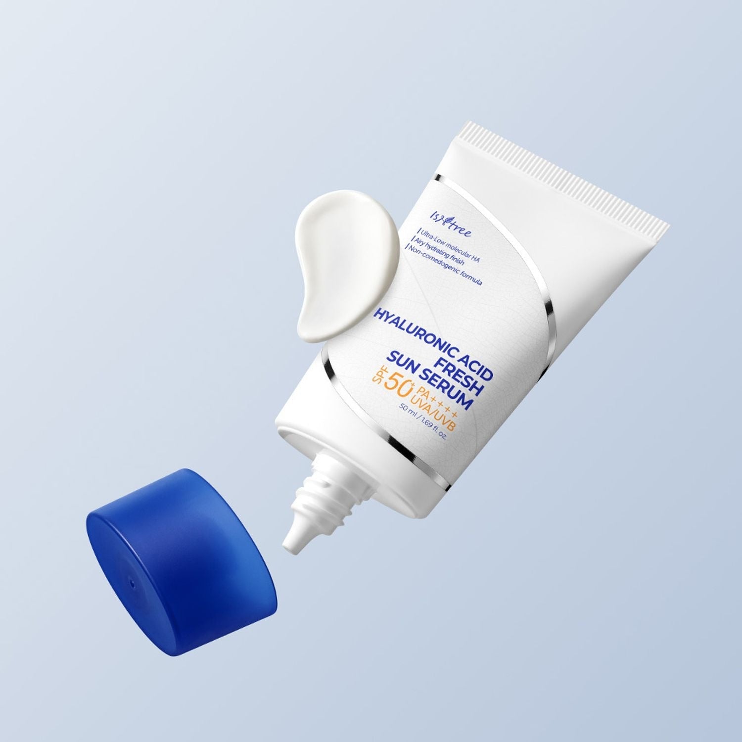 ISNTREE Hyaluronic Acid Fresh Sun Serum SPF50+ PA++++ 50ml - Hydrating Sunscreen for Face, Lightweight & Non-Greasy, Perfect for Daily UV Protection & Skincare Routine