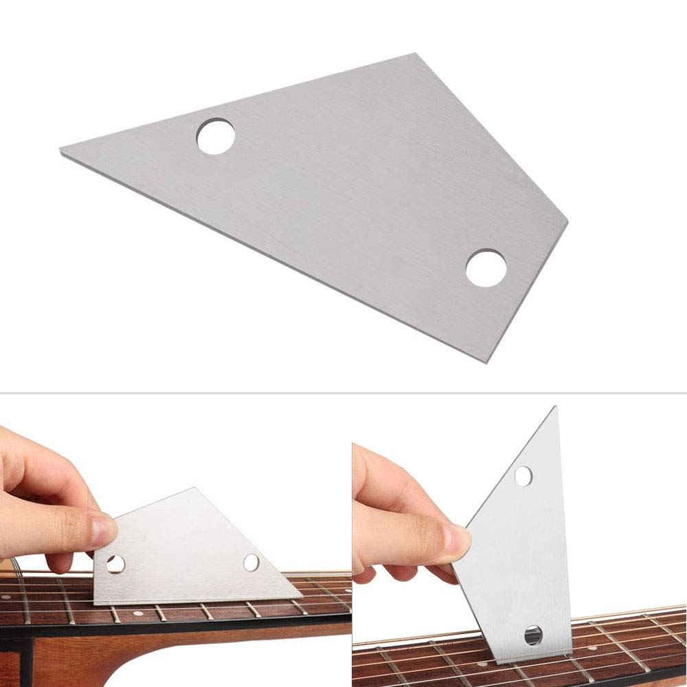 Premium Stainless Steel Guitar Fret Finder & Rocker Level - Professional Luthier Tools for Electric & Acoustic Guitar Setup | Essential String Accessories for Guitar Makers & Repair | Perfect for DIY Guitar Maintenance & Professional Workshop Use
