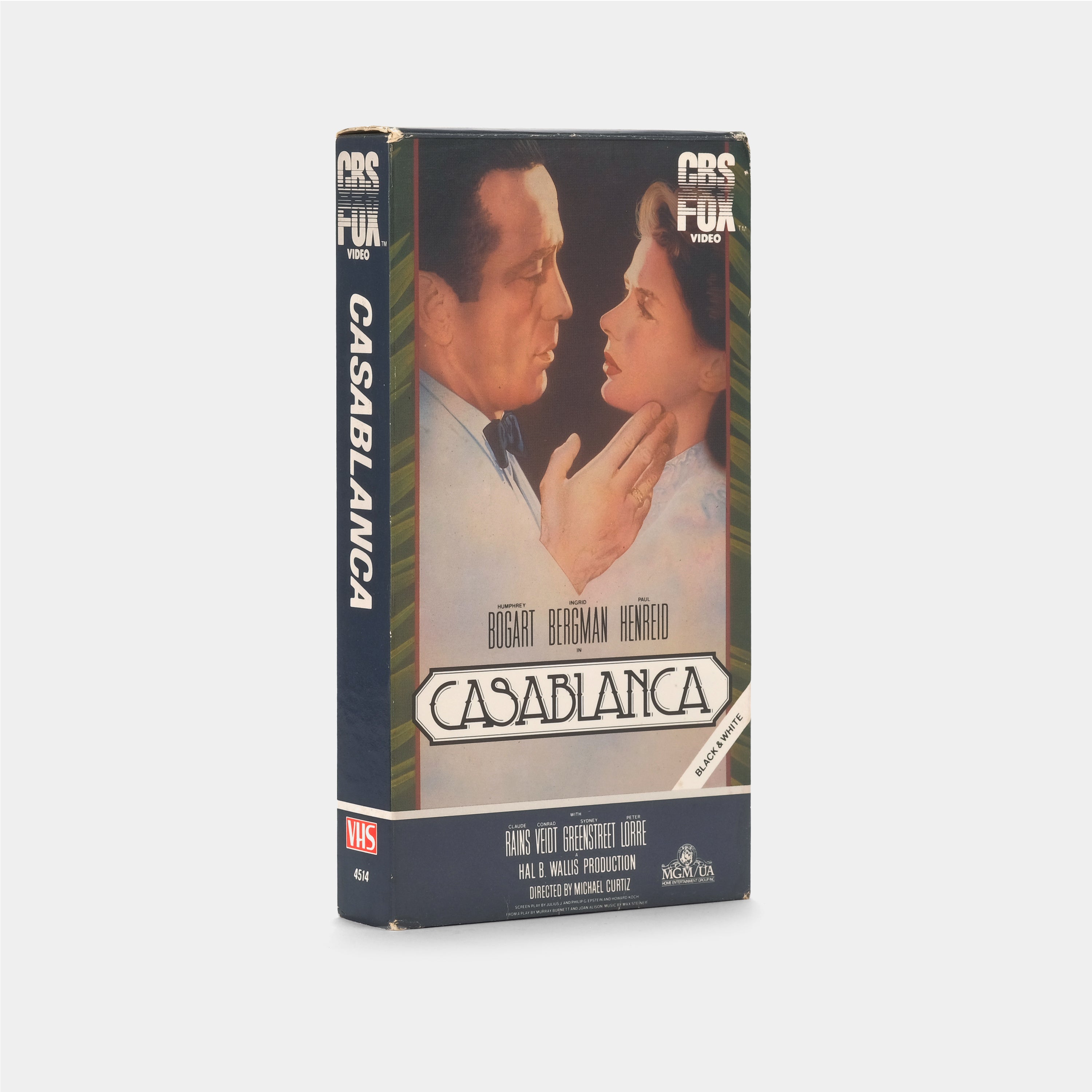 Casablanca Classic Movie VHS Tape - Vintage Collectible for Movie Lovers & Home Theater Enthusiasts