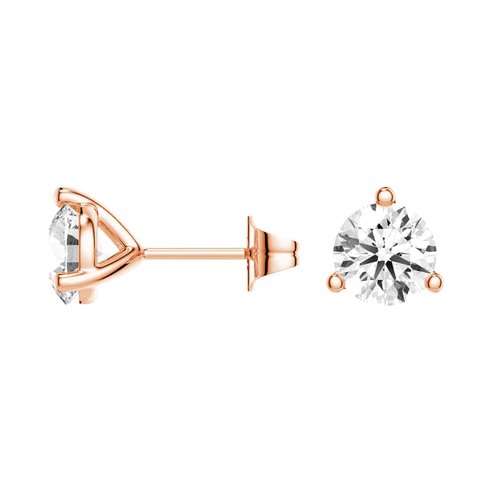 2 Carat (ctw) Round Moissanite Stud Earrings - 3 Prong Solitaire Setting - Perfect for Weddings, Anniversaries & Everyday Elegance