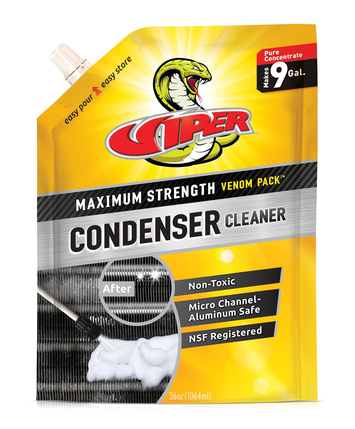 Maximum Strength Condenser Cleaner - Heavy Duty HVAC Coil Cleaner for AC Units & Refrigerators | Removes Dirt, Grease & Debris | Ideal for Home, Office & Commercial Use