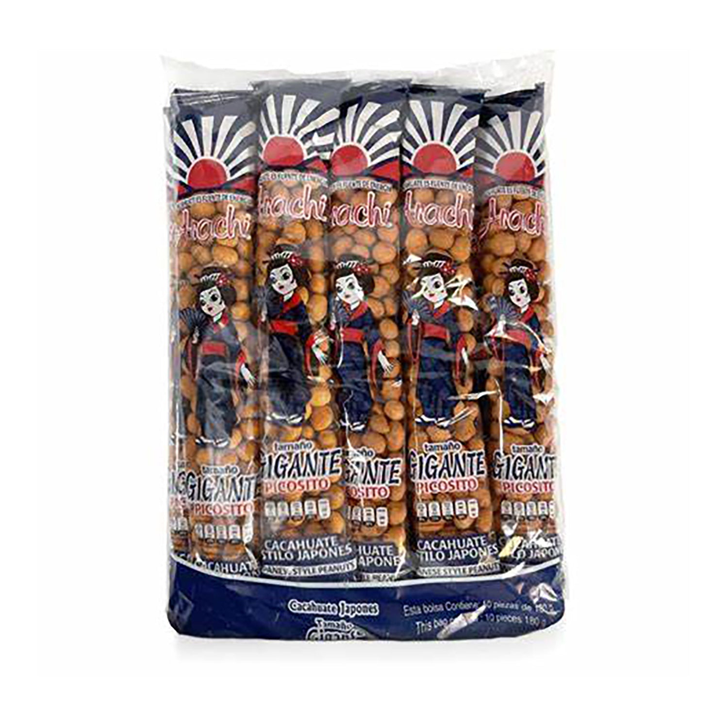 Arachi Japanese Style Peanuts Snack - 180g (10 Count) | Crunchy & Flavorful Roasted Peanuts | Perfect for Parties, Office Snacks & On-the-Go Munching