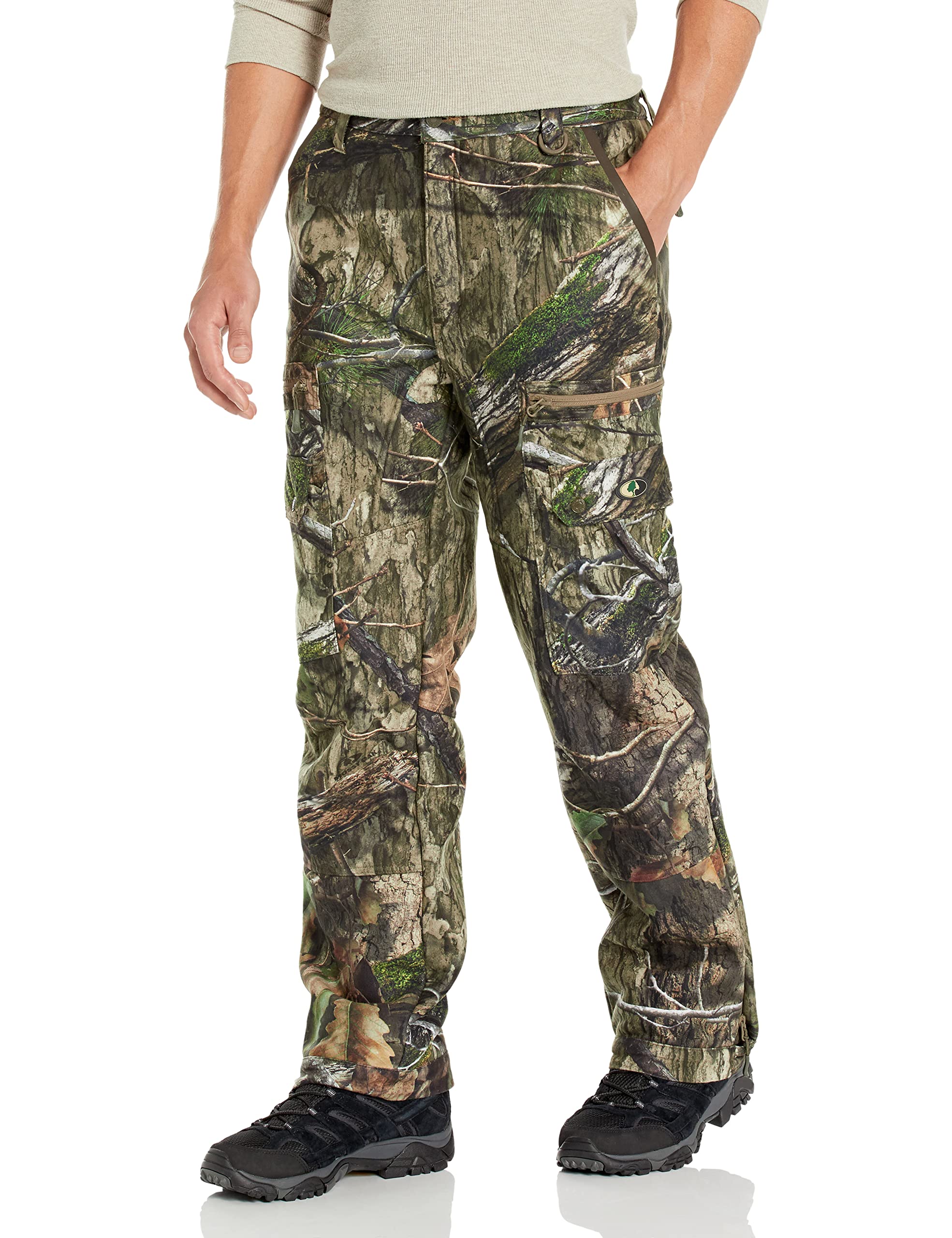 Mossy Oak Sherpa Fleece Lined Camo Hunting Pants for Men - Warm Winter Outdoor Gear for Hunting, Hiking & Camping