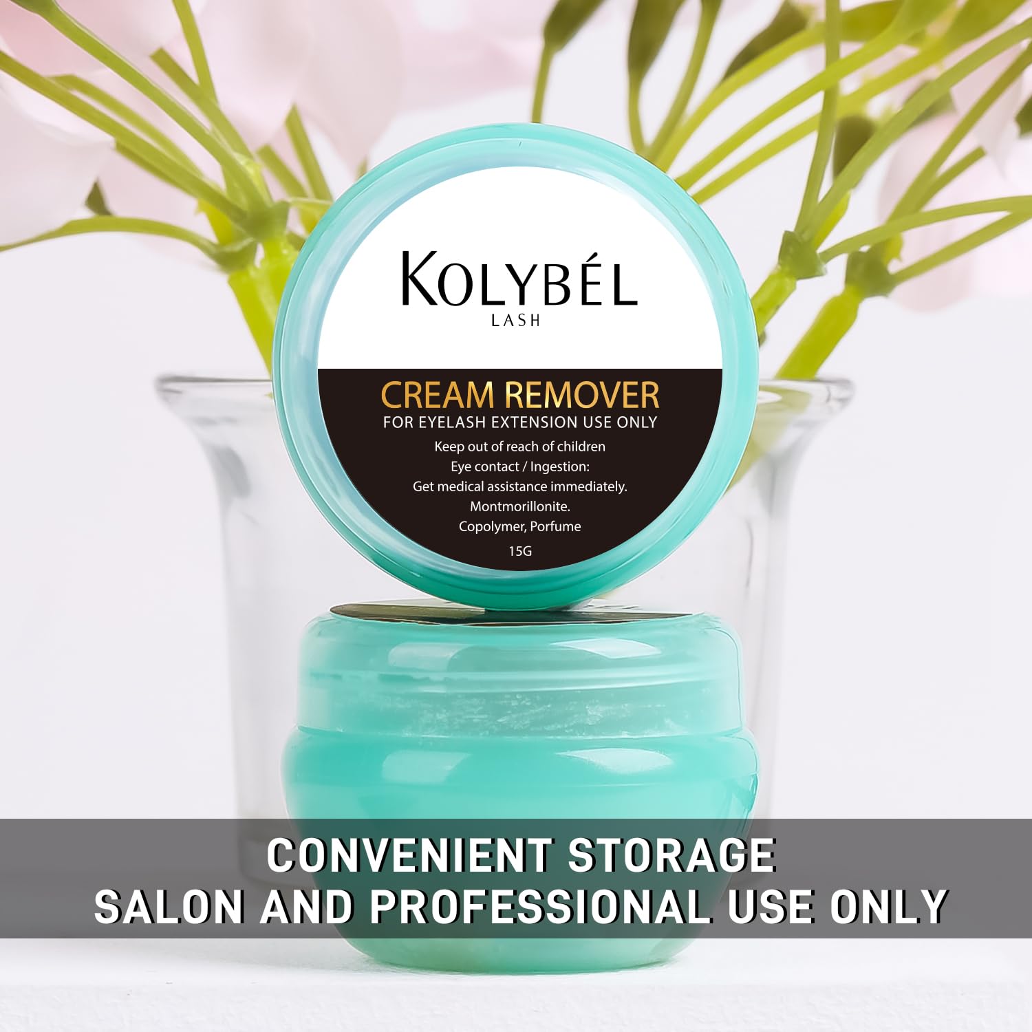 KOLYBEL Professional Eyelash Extension Remover Cream - 15g Sensitive Skin Formula for Salon & Home Use | Fast-Dissolving, Low-Irritation Lash Glue Remover | Perfect for Lash Technicians & DIY Beauty Care