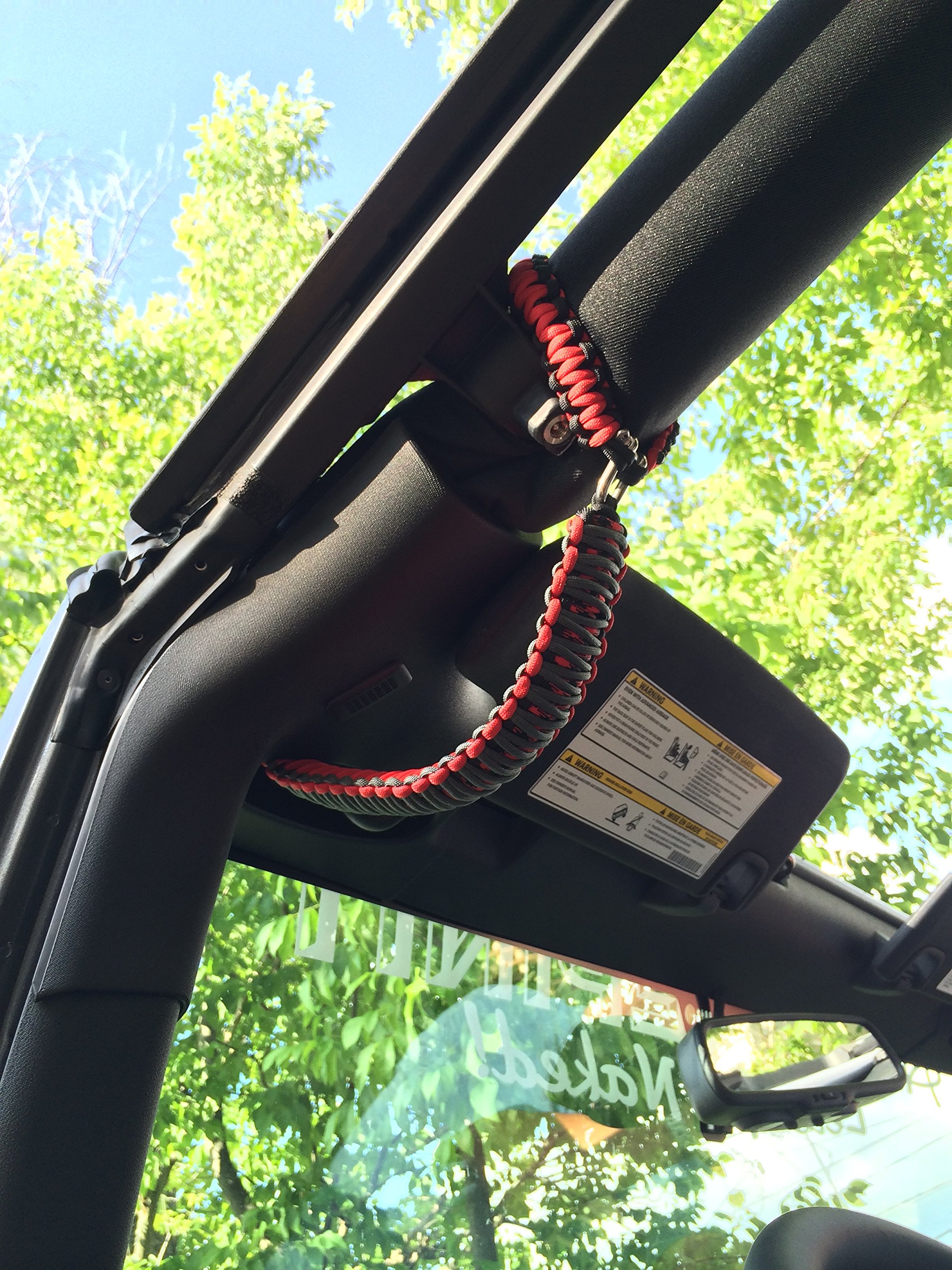 Wrangler JK Grab Handles - Heavy Duty Red Jeep Accessories for Off-Roading & Daily Use - Perfect for Jeep Wrangler JK Models (2007-2018) - Easy Installation & Enhanced Safety