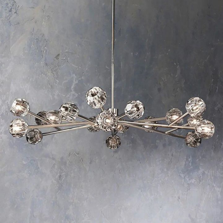 Crystal Ball Glass Round Chandelier 60