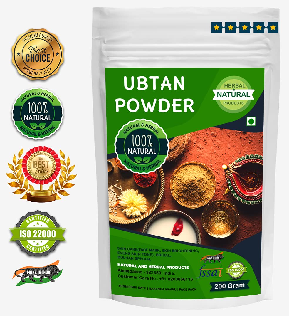 Ubtan Face Pack Powder | Natural Skin Brightening Body Scrub | Bridal & Dulhan Special Treatment (200g) - For Glowing Skin, Even Tone & Radiant Bridal Look | Perfect for Pre-Wedding Care, Daily Skincare & Ayurvedic Beauty Rituals