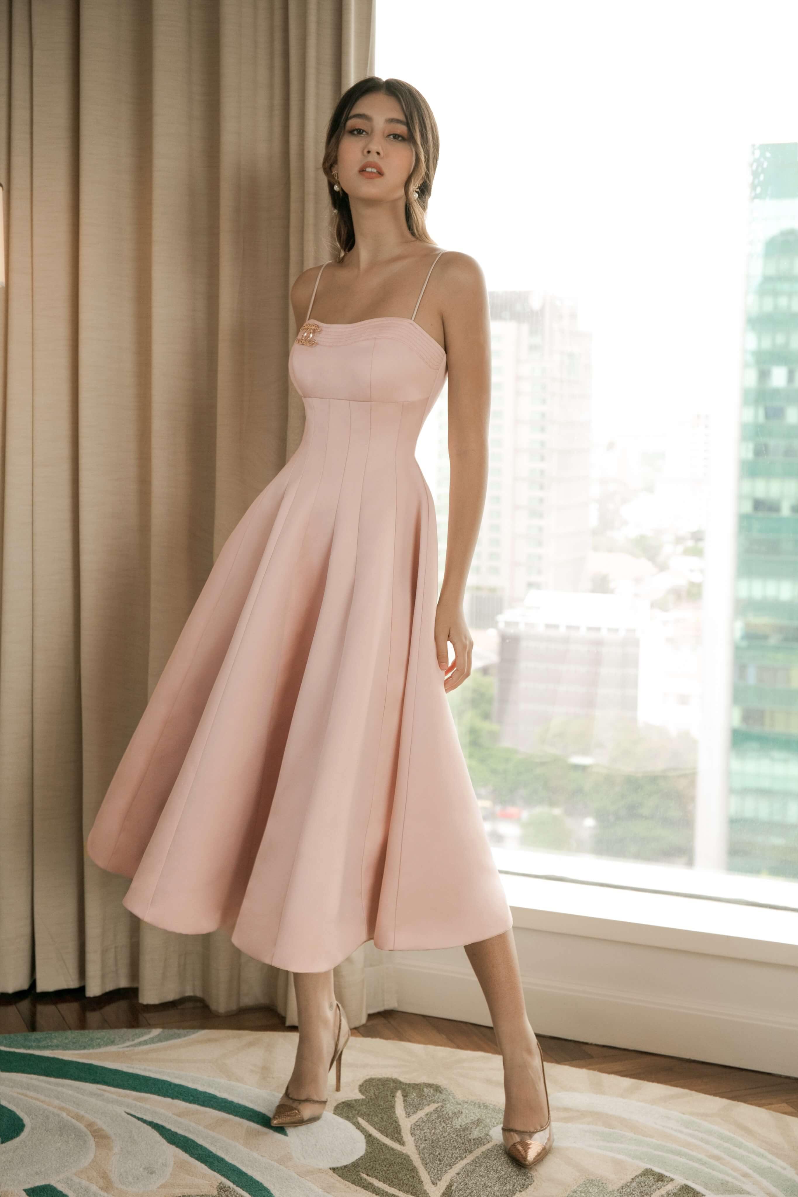 Angelica Sleeveless Midi Dress - Women's Flowy Summer Dress with V-Neck & Side Slits | Perfect for Beach Vacations, Date Nights & Casual Outings
