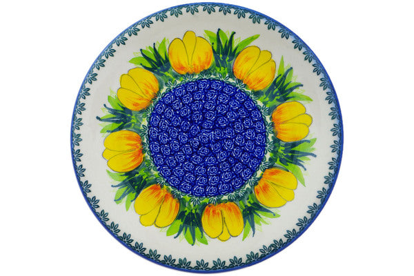 10-Piece Dinner Plate Set - Spring Yellow Tulip Design - Elegant Tableware for Everyday Meals, Dinner Parties & Home Decor