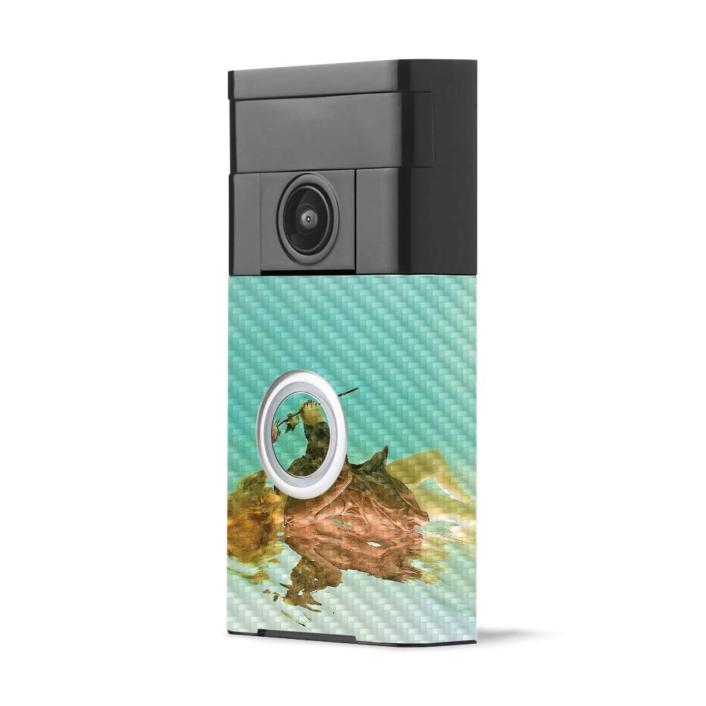 Premium Carbon Fiber Skin for Ring Video Doorbell - Protective & Durable Textured Finish | Easy to Apply & Remove | Made in USA | Perfect for Home Security & Smart Doorbell Protection