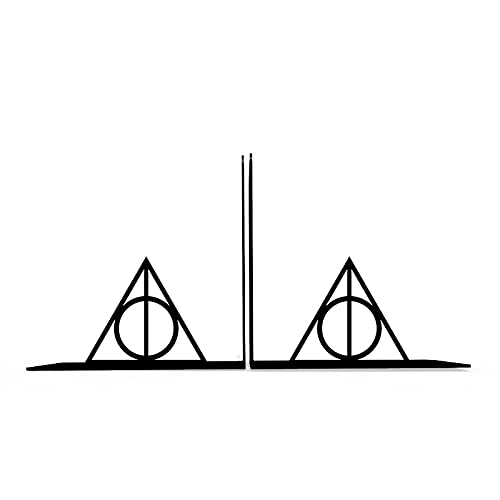 Harry Potter Deathly Hallows Bookends - Decorative Book Holder for Home & Office