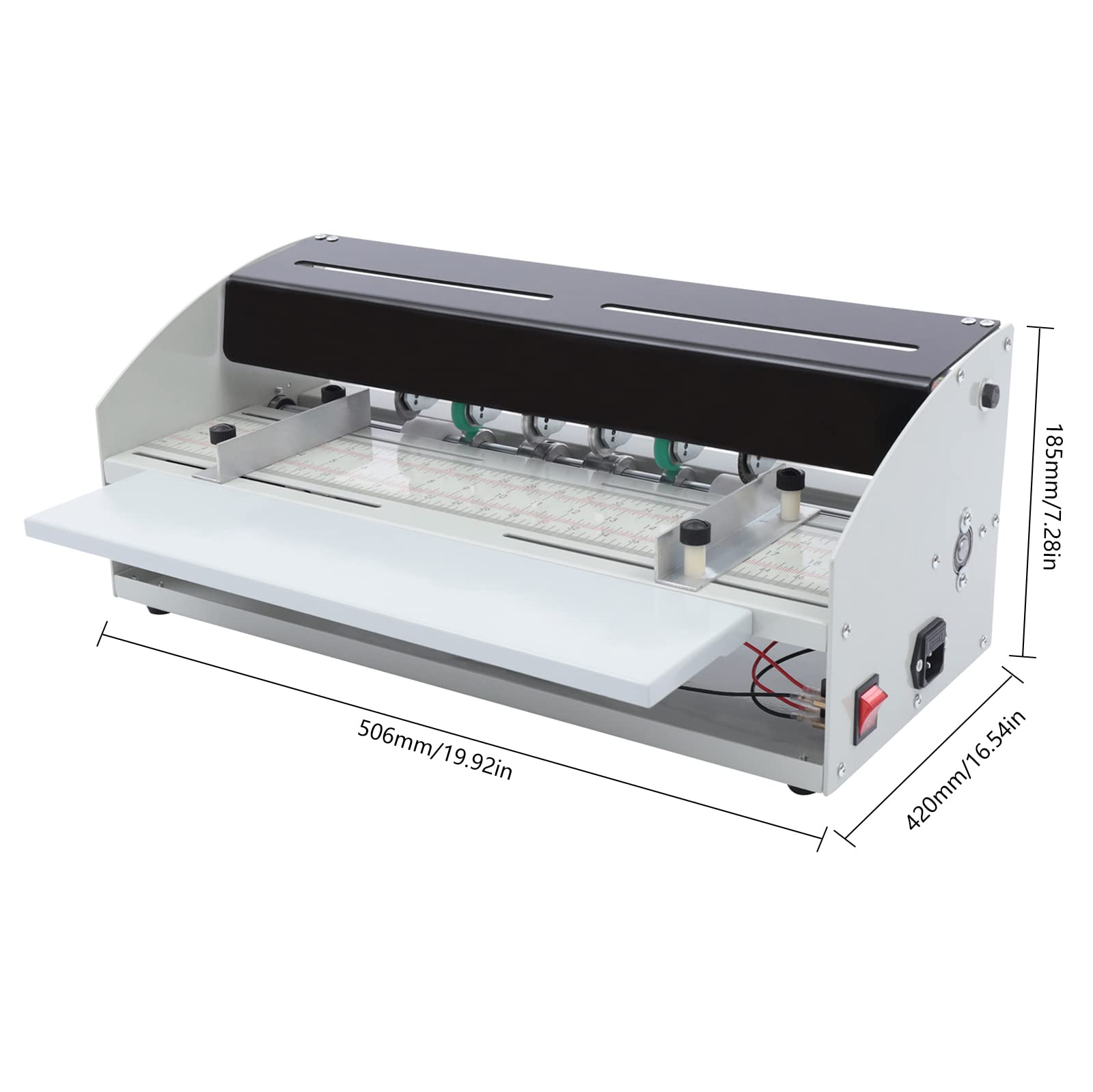 QY-H500 18-Inch Electric Paper Creasing Machine - 3-in-1 Scorer, Perforator & Cutter for Cards, Invitations, Tickets | 110V 60Hz | Perfect for DIY Crafting, Wedding Stationery & Business Card Making