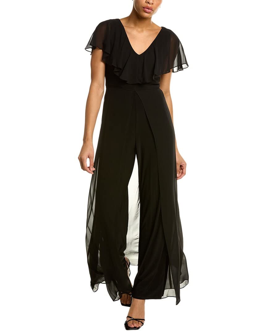 Adrianna Papell Women's Chiffon & Jersey Jumpsuit Pants - Elegant Comfort for Casual Outings, Date Nights & Special Occasions