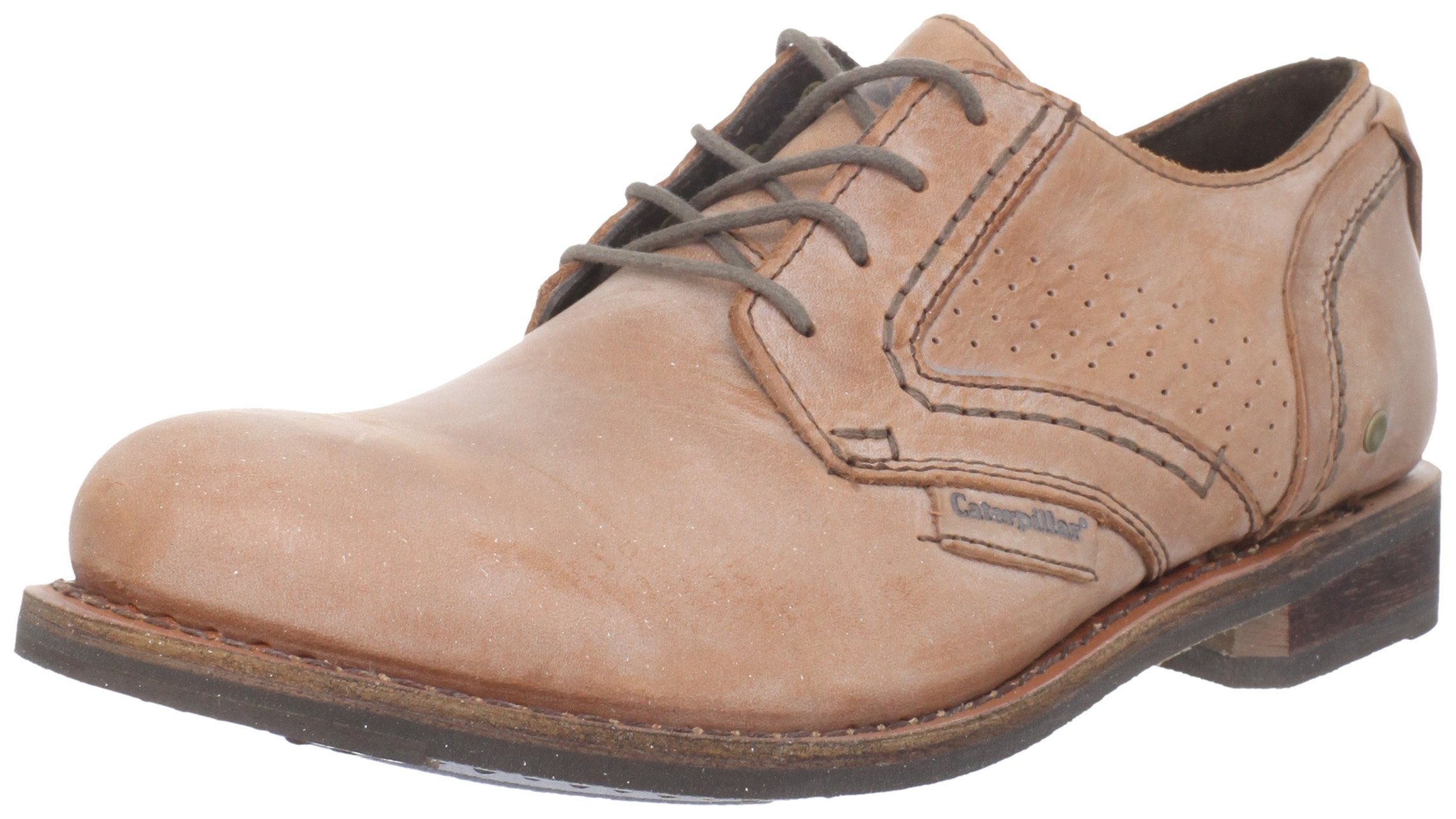 Caterpillar Men's Barney Oxford Work Shoes - Durable & Comfortable Leather Shoes for Construction & Outdoor Work | Perfect for Job Sites, Hiking & Casual Wear